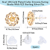 6Pcs Brass Micro Pave Cubic Zirconia Stud Earrings Settings KK-BBC0008-69B-2