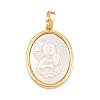Brass with White Shell Pendants SH-CBA56CE-08G-02-1