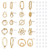   40Pcs 10 Style  Alloy Stud Earring Findings FIND-PH0008-36-2