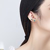 Brass Cubic Zirconia Cuff Earrings EJEW-BB36358-3