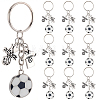 20Pcs Alloy Enamel Football Keychain KEYC-SC00001-1
