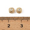 Brass Clear Cubic Zirconia Beads KK-D106-09G-3