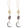 2Pcs Nuggets Natural Amethyst & Citrine Hanging Suncatchers AJEW-GL0003-29-1