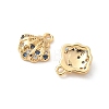 Brass Micro Pave Cubic Zirconia Charms KK-C099-01D-G-2