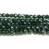 Transparent Electroplate Glass Beads Strands GLAA-F029-4mm-C25-1