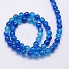 Natural Agate Beads Strands G-G583-6mm-05-2