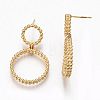 Brass Dangle Stud Earring KK-R117-028-NF-3