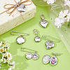 7Pcs 316 Stainless Steel Locket Pendant Brooches JEWB-FH00050-4