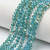 Electroplate Glass Beads Strands EGLA-A034-T2mm-K19-1