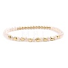 Porcelain & Synthetic Non-magnetic Hematite Beads Stretch Bracelets for Women KP6261-3-1
