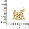 Brass Micro Pave Clear Cubic Zirconia Pendants KK-D289-01G-02-3