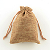 Polyester Imitation Burlap Packing Pouches Drawstring Bags LS-X-ABAG-R004-14x10cm-03-3