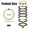 9Pcs 9 Styles Handmade Polymer Clay Heishi Beads Stretch Bracelets BJEW-WH0012-101B-2