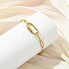 304 Stainless Steel Oval Link Bracelets BJEW-JB13935-1