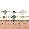 Handmade Brass Glass Square Link Chains CHC-T017-02-3