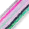 5 strands 5 colors Transparent Glass Beads Strands GLAA-TA0001-25-3