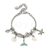 Ocean Brass European Style Bracelets BJEW-JB14273-2