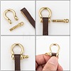 Brass D-Ring Anchor Shackle Clasps KK-WH0020-02-5