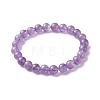 Reiki Crystal Natural Amethyst Beads Stretch Bracelets Set for Girl Women BJEW-JB06805-01-3