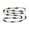 201 Stainless Steel Oval Links Chain Necklace NJEW-F222-38EBP-03-1