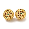 Rack Plating Brass Cubic Zirconia Beads KK-L215-330B-G-1