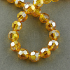 Electroplate Glass Beads Strands X-EGLA-R016-4m-16-1