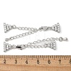 Brass Micro Pave Cubic Zirconia Chain Extender with Glass KK-U052-20P-3