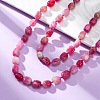 Natural Dyed Malaysia Jade Tumble Stone Nuggets Beaded Long Necklaces for Women NJEW-F340-A04-1