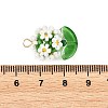 Glass Seed Beaded Pendants PALLOY-MZ01395-01-3