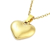 Heart 304 Stainless Steel Pendant Necklaces NJEW-G083-01B-G-1