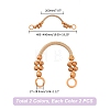 4Pcs 2 Colors Nylon Rope Bag Handle PURS-FH0001-04-2