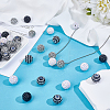 40Pcs 4 Colors Resin Rhinestone Beads RESI-ME0001-06-5