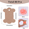 80Pcs Bone Shape Paper Thread Winding Boards SENE-SC0001-08-2
