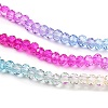 Transparent Painted Glass Beads Strands X1-DGLA-A034-T1mm-A14-4