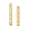 Brass Textured Tube Beads KK-H532-01C-G-1