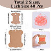 80Pcs 2 Styles Bone Shape Paper Thread Winding Boards SENE-SC0001-05-2
