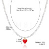 CCB Plastic Heart Pendant Necklaces with Alloy Clasps for Women FS-WGB3FE7-06-1