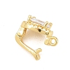 Brass Micro Pave Clear Cubic Zirconia Enhancer Shortener Pendant Bails KK-Z151-06G-2