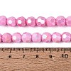Anti-Tarnish Electroplate Glass Beads Strands EGLA-ZX010-8mm-02-6