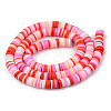 Handmade Polymer Clay Beads Strands CLAY-R089-6mm-104-2
