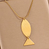 Ocean 304 Stainless Steel Fish Pendant Necklaces for Women WG27532-05-1
