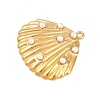 304 Stainless Steel & ABS Plastic Imitation Pearl Pendants STAS-Z185-05G-03-2