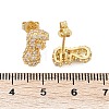 Brass Micro Pave Cubic Zirconia Stud Earrings EJEW-Z091-04G-F-3