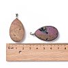 Electroplate Natural Druzy Agate Pendants G-T112-09-3