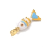 Brass Enamel Pendants RB-CBA2CEF-02G-01-2