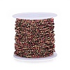 Electroplated Brass Faceted Ball Chains KK-G358-B09-2