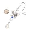 Glass Teardrop Hanging Suncatchers HJEW-JM04755-01-3