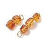 3Pcs 3 Styles Natural Amber Pendants PALLOY-JF05252-3