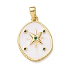 Brass Micro Pave Cubic Zirconia Pendants KK-E803-01G-B-1