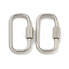 Non-Tarnish 304 Stainless Steel Screw Carabiner Lock Charms LS-STAS-C092-05H-P-1